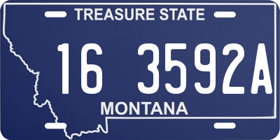 MT license plate 163592A