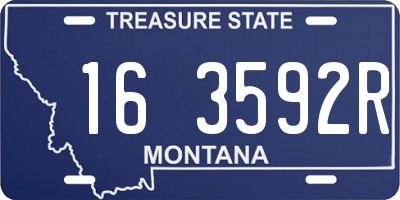MT license plate 163592R