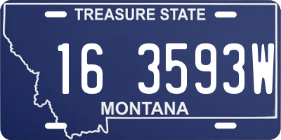 MT license plate 163593W
