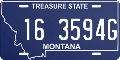 MT license plate 163594G