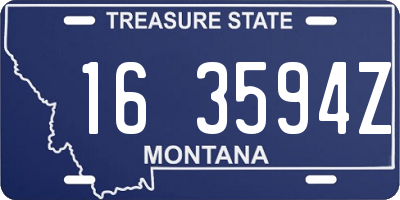 MT license plate 163594Z