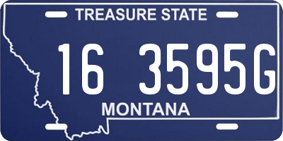 MT license plate 163595G