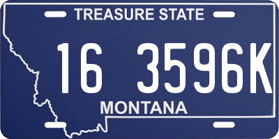 MT license plate 163596K
