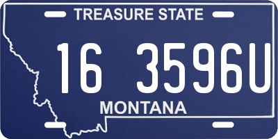 MT license plate 163596U