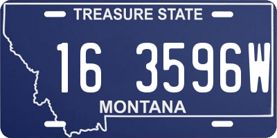 MT license plate 163596W