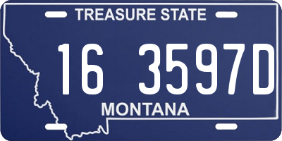 MT license plate 163597D