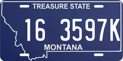 MT license plate 163597K
