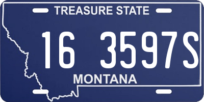MT license plate 163597S