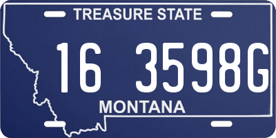 MT license plate 163598G