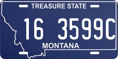 MT license plate 163599C