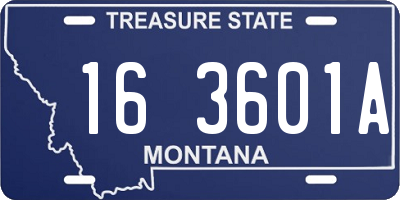 MT license plate 163601A