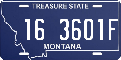 MT license plate 163601F
