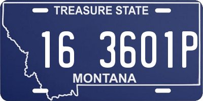 MT license plate 163601P