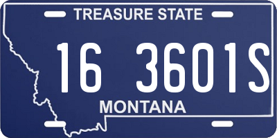 MT license plate 163601S