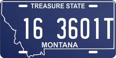 MT license plate 163601T