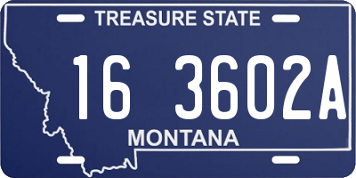 MT license plate 163602A