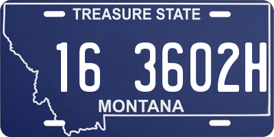 MT license plate 163602H