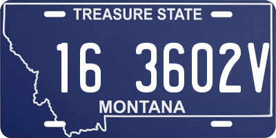 MT license plate 163602V