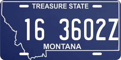 MT license plate 163602Z