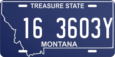 MT license plate 163603Y