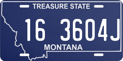 MT license plate 163604J