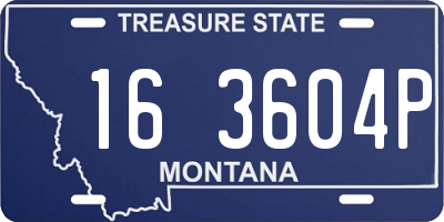 MT license plate 163604P