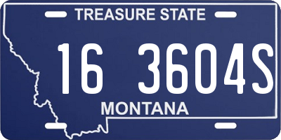 MT license plate 163604S