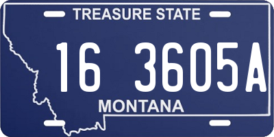 MT license plate 163605A