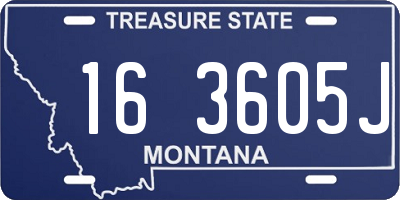 MT license plate 163605J