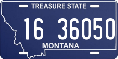 MT license plate 163605O