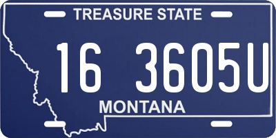 MT license plate 163605U