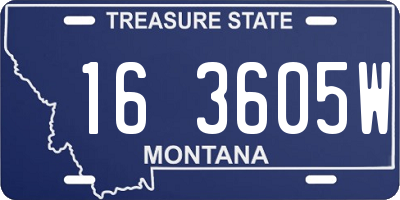 MT license plate 163605W