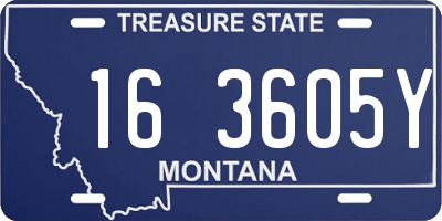 MT license plate 163605Y