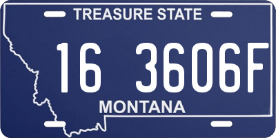 MT license plate 163606F