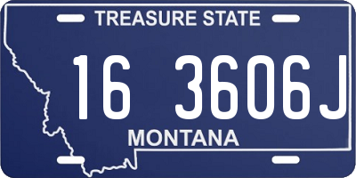 MT license plate 163606J