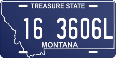 MT license plate 163606L