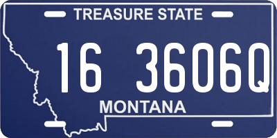 MT license plate 163606Q