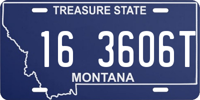 MT license plate 163606T