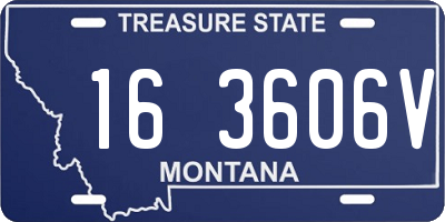 MT license plate 163606V