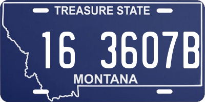 MT license plate 163607B