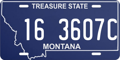 MT license plate 163607C