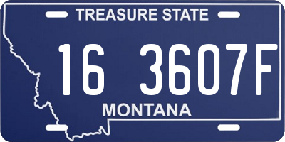 MT license plate 163607F