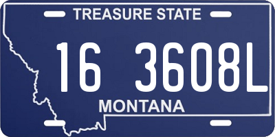 MT license plate 163608L