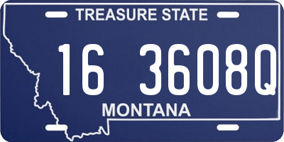 MT license plate 163608Q