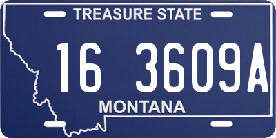MT license plate 163609A