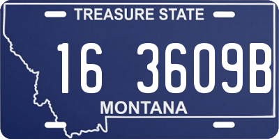 MT license plate 163609B