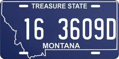 MT license plate 163609D