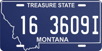 MT license plate 163609I