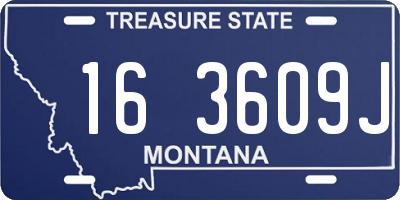 MT license plate 163609J