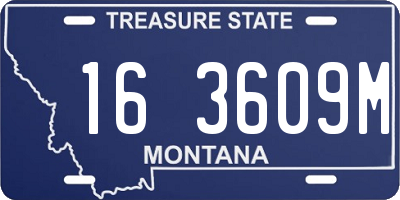 MT license plate 163609M